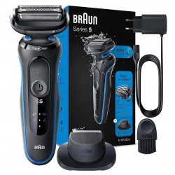 Outlet Braun Series 5 Golarka Elektryczna 51-B1200s z trymerem Niebieska