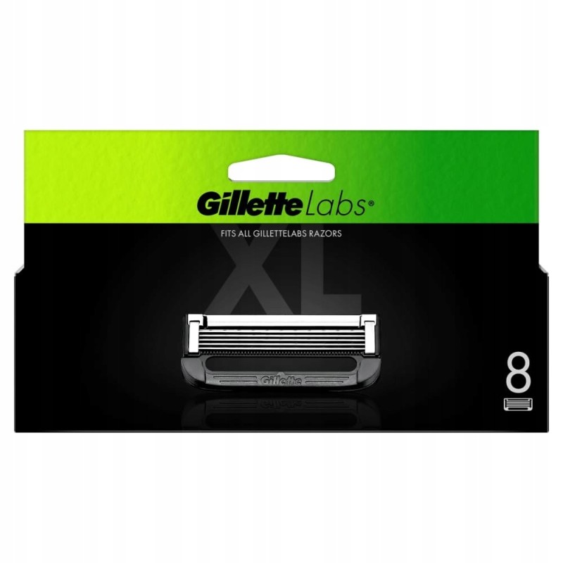Gillette Labs 8 sztuk Oryginalnych Wkładów 5 Ostrzy do Golarki Manualnej