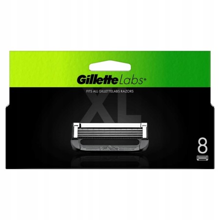 Gillette Labs 8 sztuk Oryginalnych Wkładów 5 Ostrzy do Golarki Manualnej