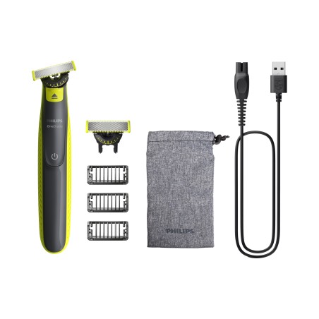 Outlet Golarka Philips OneBlade z ostrzem 360 etui 3 nasadki do zarostu