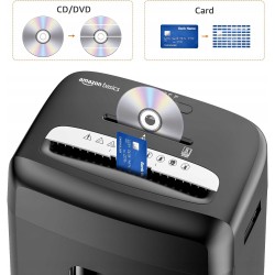 Outlet Niszczarka 15L Amazon Basics C217-C 8 arkuszy CD P-4 Czarny