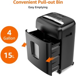 Outlet Niszczarka 15L Amazon Basics C217-C 8 arkuszy CD P-4 Czarny