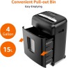 Outlet Niszczarka 15L Amazon Basics C217-C 8 arkuszy CD P-4 Czarny