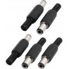 Sourcingmap DIY Zasilanie Męskie Złącze Jack Czarny 6.3mm x 3.0mm 5Pcs