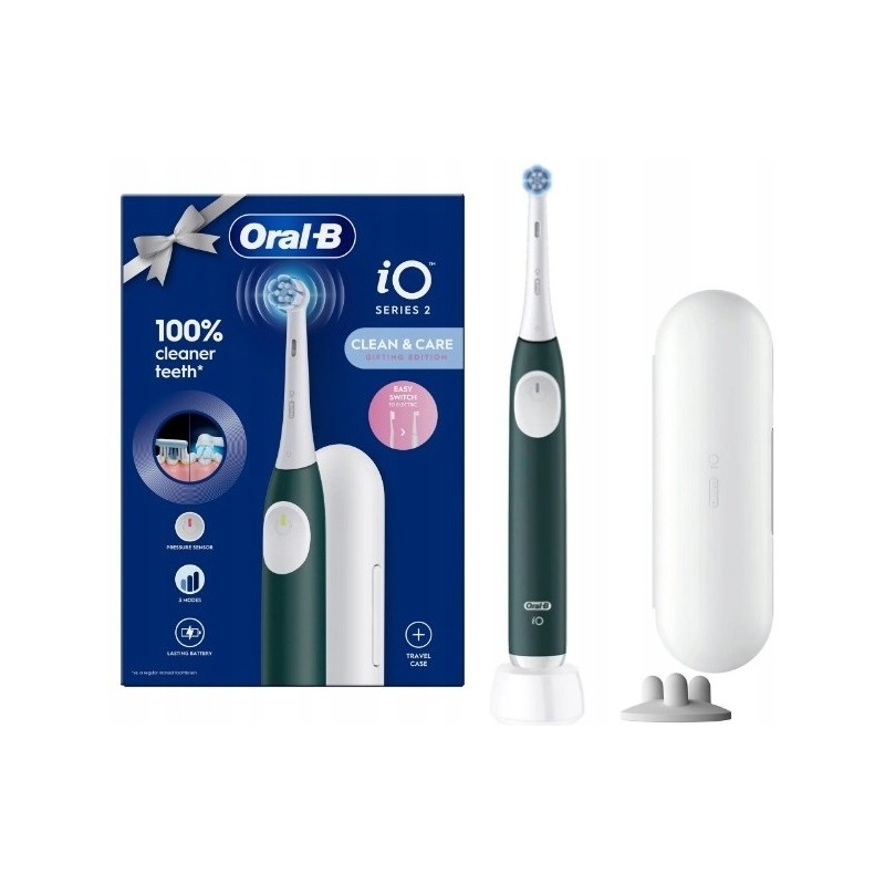 Outlet Oral-B iO 2 szczoteczka elektryczna Green 3 tryby czujnik nacisku