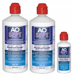 AOSEPT PLUS PŁYN DO SOCZEWEK KONTAKTOWYCH DEZYNFEKUJĄCY 2X360 ML 1X90 ML