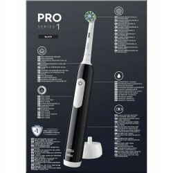 Braun Oral-B Pro Elektryczna szczoteczka do zębów dla dorosłych 1 Czarna