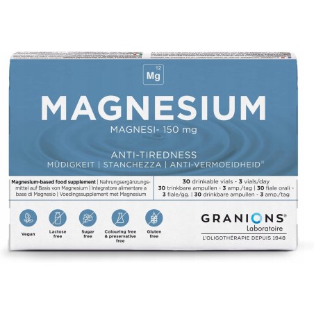Granions Magnez 150 mg na zmniejszenie zmęczenia i stresu, 16 amp.
