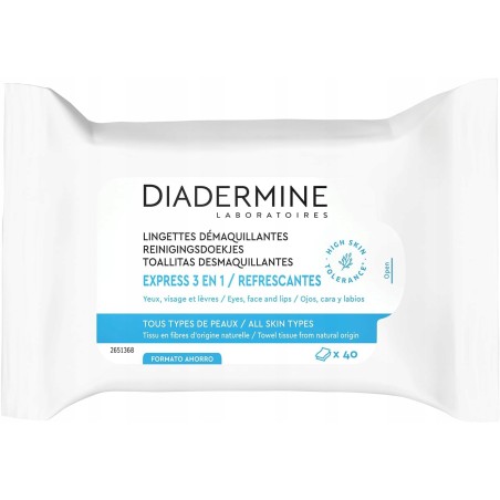 Diadermine Express Fresh 3-In-1 Chusteczki oczyszczające 40szt
