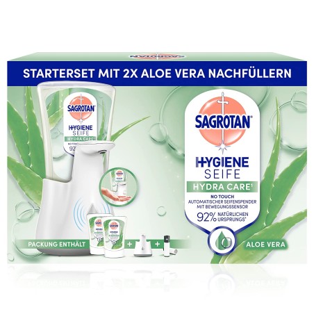 Outlet Bezdotykowe dozownik do mydła naścienny Sagrotan 2x250 ml biały