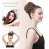 FESHFEN Kok Dopinka Z Gumką Falowane Włosy Syntetyczne 55g Ciemny Blond