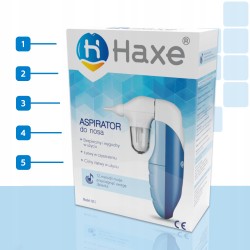 Aspirator do nosa BEZ POJEMNICZKA elektryczny Haxe NS1 dla niemowląt OPIS