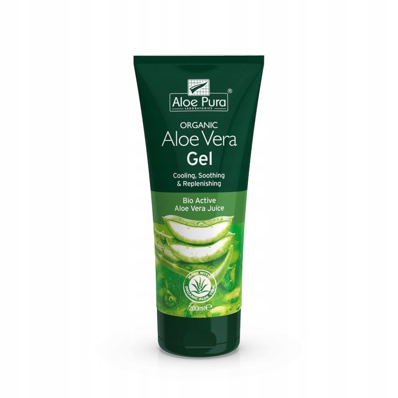 Aloe Pura Żel Aloesowy Bio 200ml Naturalny Kojący i Chłodzący