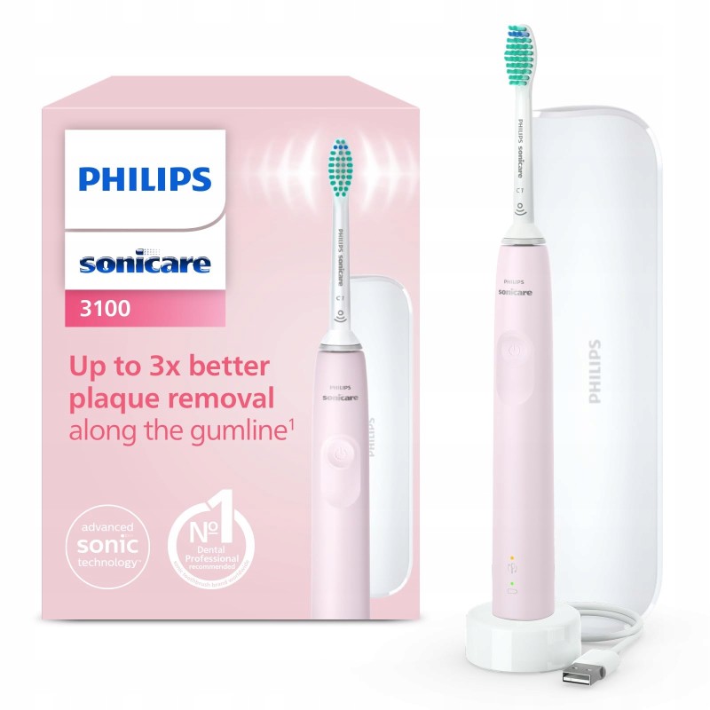 Outlet Szczoteczka soniczna do zębów Philips Sonicare HX3673/11 różowy