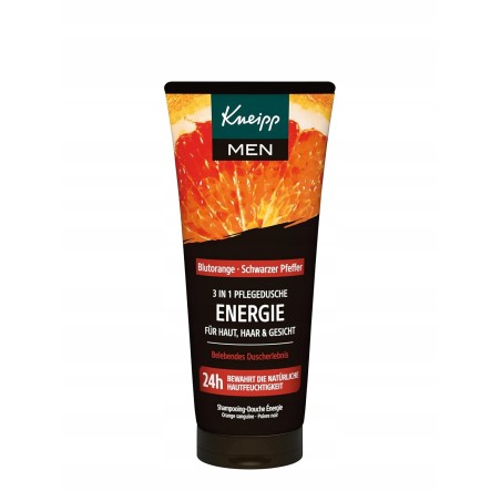 Kneipp Men Energy Oczyszczający żel 3w1 do twarzy, ciała i włosów 200 ml