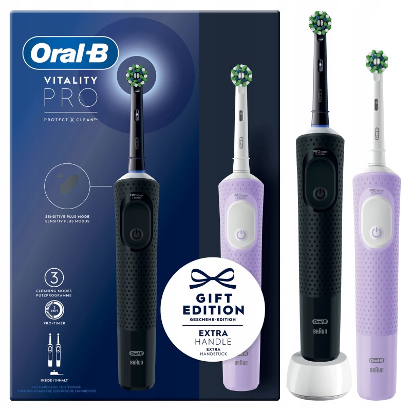 Outlet Szczoteczka elektryczna Oral-B Vitality Pro D103 Duo czarna i