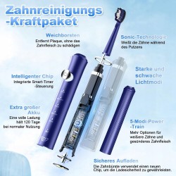 Outlet JTF Szczoteczka elektryczna soniczna 3 końcówki 5 trybów IPX7