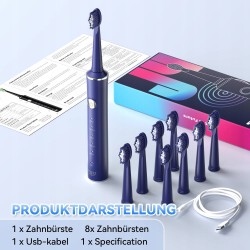 Outlet JTF Szczoteczka elektryczna soniczna 3 końcówki 5 trybów IPX7