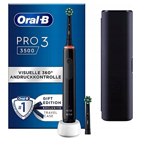 Outlet Szczoteczka elektryczna Oral-B Pro 3 3500 czarna 45000 obr/min timer