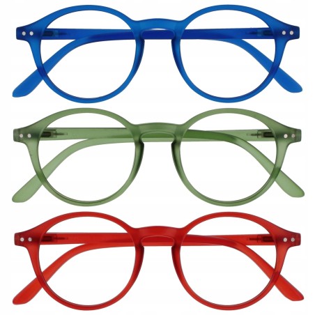 Outlet OPULIZE REY Okulary do czytania +1.50, zestaw 3 szt. wielokolorowy