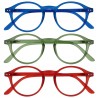Outlet OPULIZE REY Okulary do czytania +1.50, zestaw 3 szt. wielokolorowy
