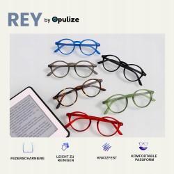 Outlet OPULIZE REY Okulary do czytania +1.50, zestaw 3 szt. wielokolorowy