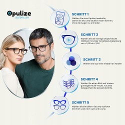 Outlet OPULIZE REY Okulary do czytania +1.50, zestaw 3 szt. wielokolorowy