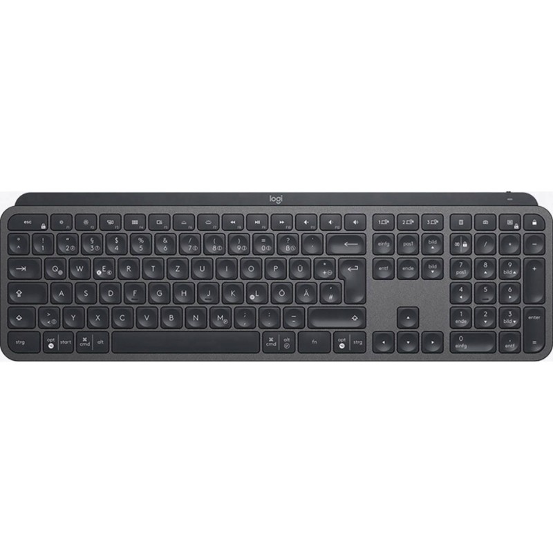 Outlet Klawiatura membranowa Logitech MX Keys czarna układ QWERTZ DE 2.4GHz
