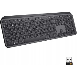 Outlet Klawiatura membranowa Logitech MX Keys czarna układ QWERTZ DE 2.4GHz