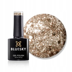 Bluesky Lakier Hybrydowy Gold Button Brokatowy UV LED 10ml