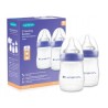 LANSINOH ZESTAW BUTELEK DO KARMIENIA 2x160 ml + SMOCZKI NATURALWAVE 1m+