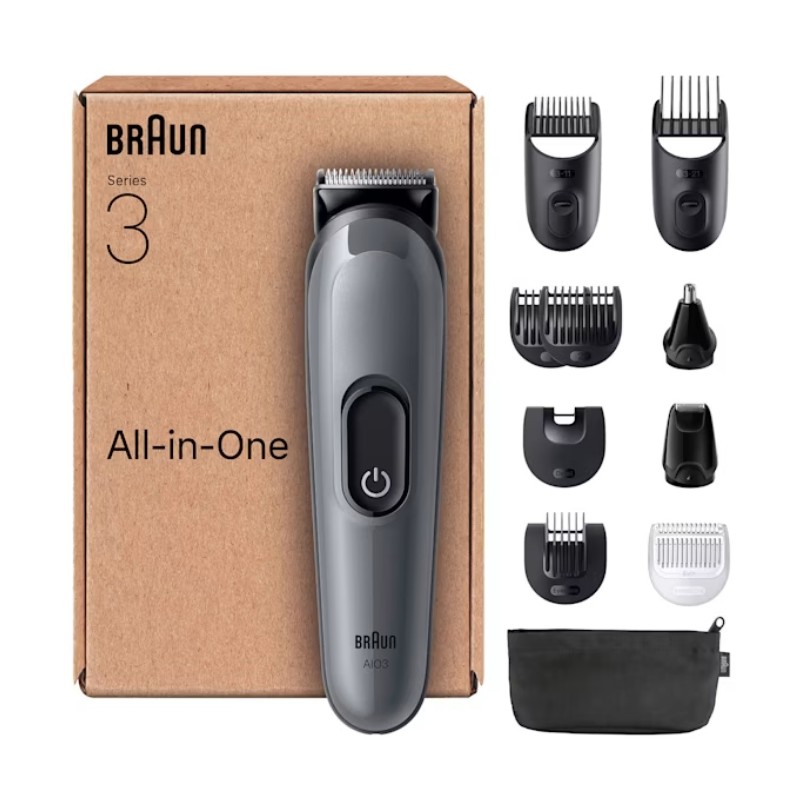 Outlet Braun AIO3565 zestaw trymer wielofunkcyjny 11w1 14 ustawień 50 min