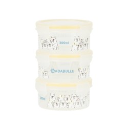 Outlet Badabulle miski z pokrywkami i klipsami MAXIBOX 3szt 300ml