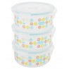 Outlet Badabulle miski z pokrywkami i klipsami MAXIBOX 3szt 300ml