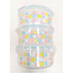 Outlet Badabulle miski z pokrywkami i klipsami MAXIBOX 3szt 300ml