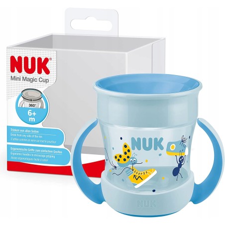 NUK Mini Magic Cup Niekapek 360 Anti-Spill Od 6m+ Uchwyty BPA Free