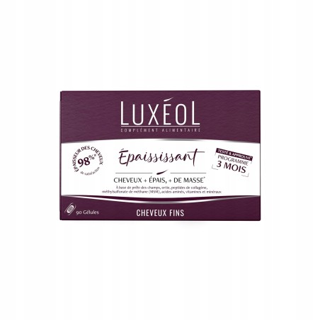 Luxeol Epaississant Suplement na Pogrubienie Włosów 90 Tabletek
