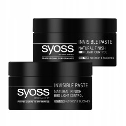 Syoss Pasta do Włosów Invisible Bez alkoholu i silikonów 100ml x2 sztuki