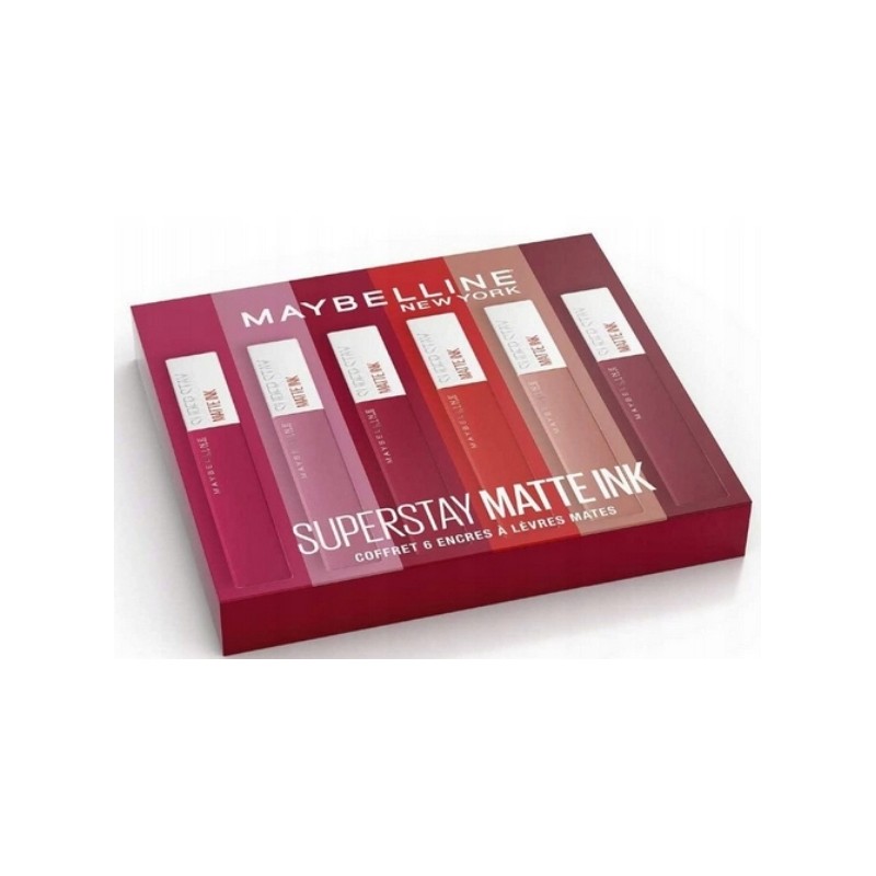 MAYBELLINE SUPERSTAY MATTE INK ZESTAW POMADEK DO UST 6szt 5C63