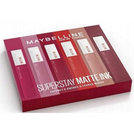 MAYBELLINE SUPERSTAY MATTE INK ZESTAW POMADEK DO UST 6szt 5C63