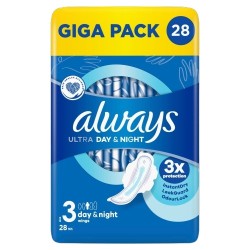 Always Ultra Day & Night (R3) Ze Skrzydełkami Podpaski Zestaw 3x28