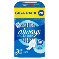Always Ultra Day & Night (R3) Ze Skrzydełkami Podpaski Zestaw 3x28