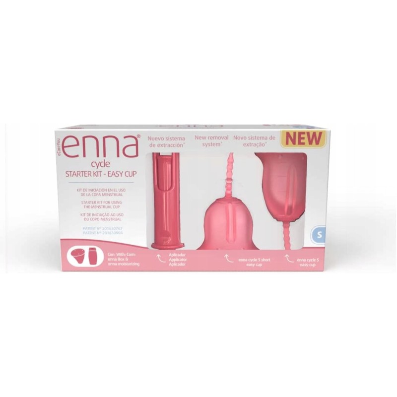 Enna Cycle Starter Kit Easy 2 kubeczki menstruacyjne aplikator sterylizator