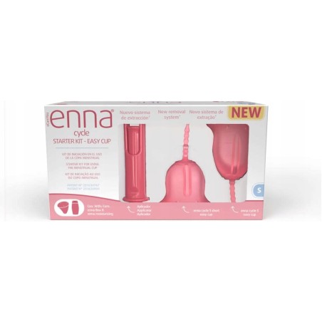 Enna Cycle Starter Kit Easy 2 kubeczki menstruacyjne aplikator sterylizator