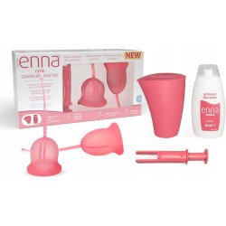Enna Cycle Starter Kit Easy 2 kubeczki menstruacyjne aplikator sterylizator