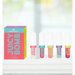Essence JUICY BOMB Zestaw 5 Owocowych Odcieni do Błyszczących Ust