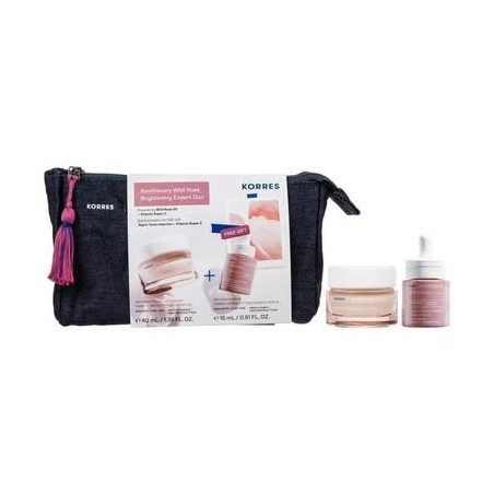 KORRES WILD ROSE APOTHECARY DZIKA RÓŻA KREM NA DZIEŃ CERA MIESZANA + SERUM