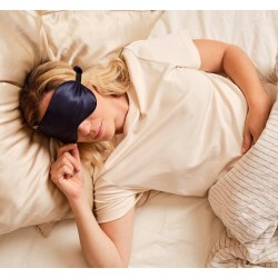 Emily's Pillow Maska Na Oczy 100% Jedwab Morwowy 19 Momme Granatowa
