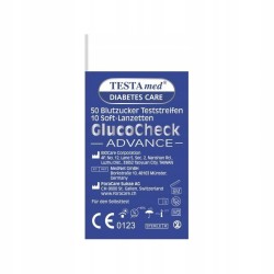 Paski testowe TestaMed GlucoCheck Advance 50 szt. + 10 lancetów