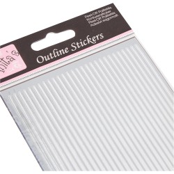 Outlet Naklejka konturowa Anitas Straight Line Borders srebrna 8101017 L